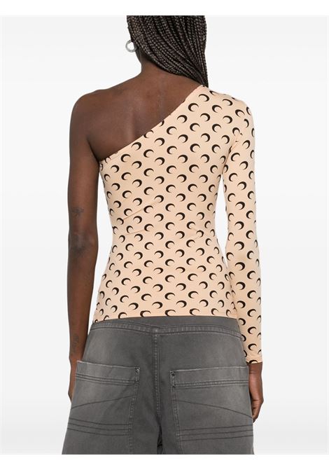 crescent moon top asymmetrical woman beige MARINE SERRE | WTS014A CJER0001TA10